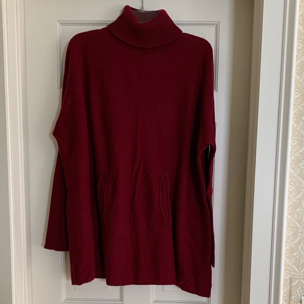 Elegant Burgundy Turtleneck Sweater